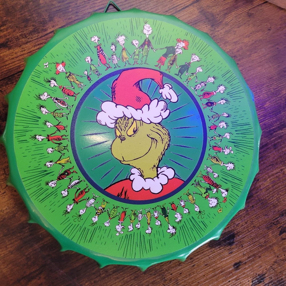 Grinch Christmas metal sign / Wall Decor